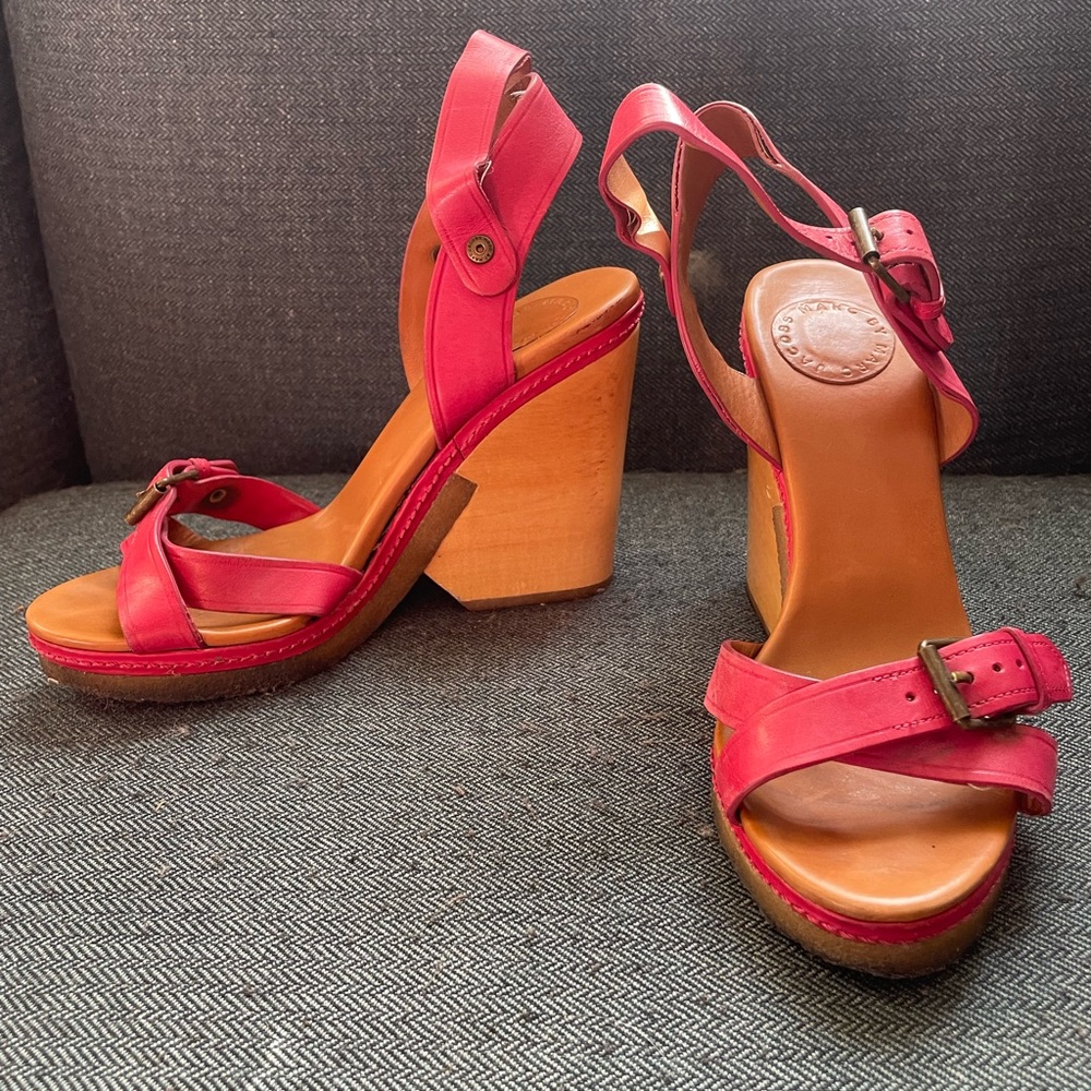 Marc by Marc Jacobs Wooden Clog Heeled Sandal